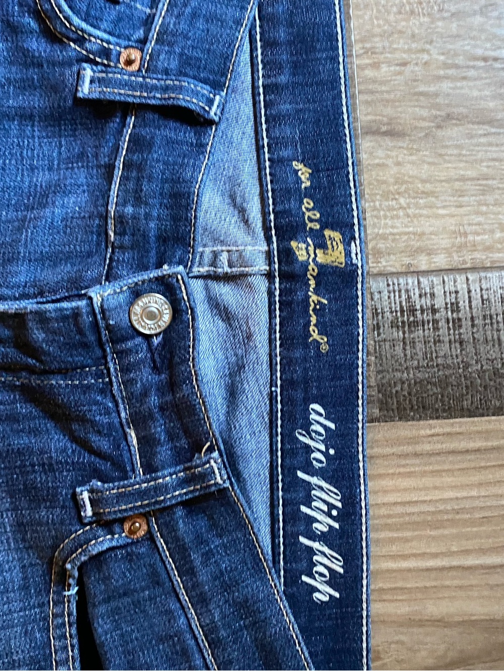 7 For All Mankind Women's Dark Blue Wide Leg Jeans - Picture 2 of 6